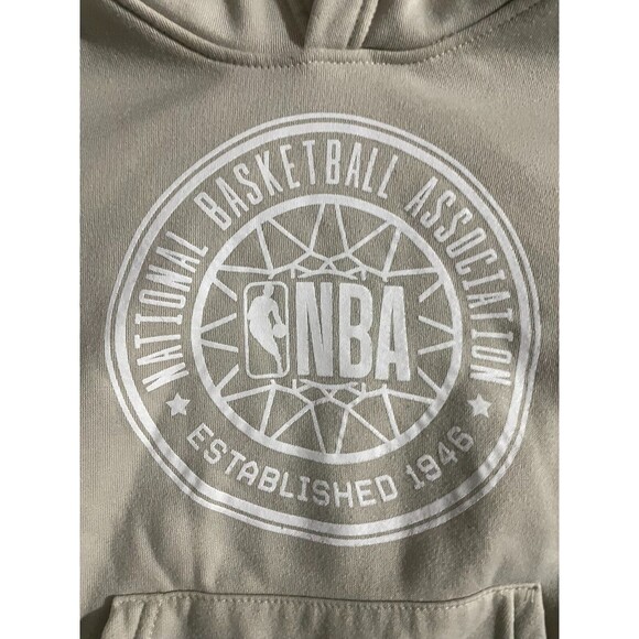 NBA Boys Youth Gray Pullover Hoodie Size Small (7-8) Fleece Front Pocket - Picture 4 of 11